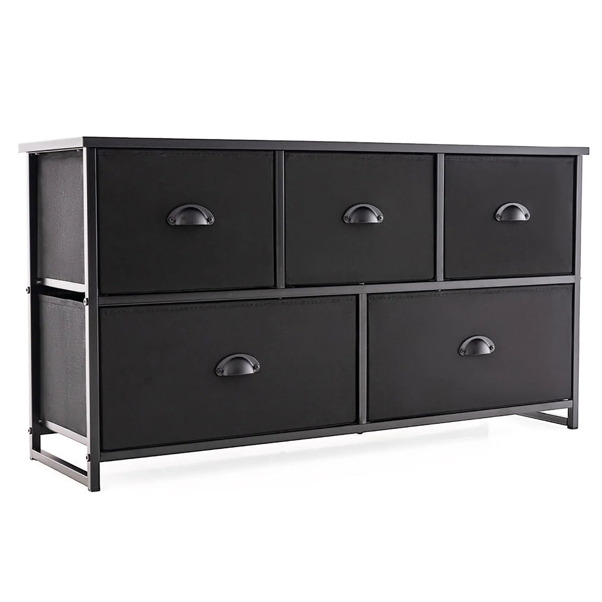 5 Drawer Dresser with Fabric Bins Q437818