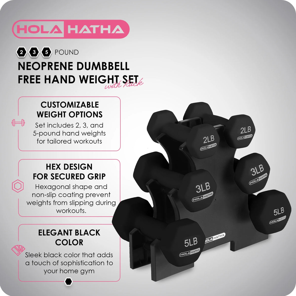 Neoprene Dumbbell Set with Rack K71505
