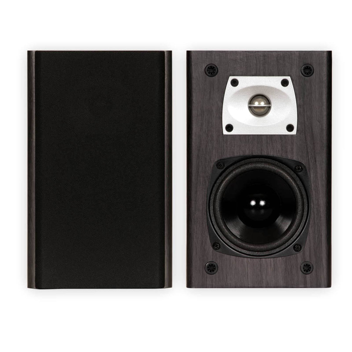 Black Bookshelf Speakers Surround Home Theater Speaker Pair Z7403