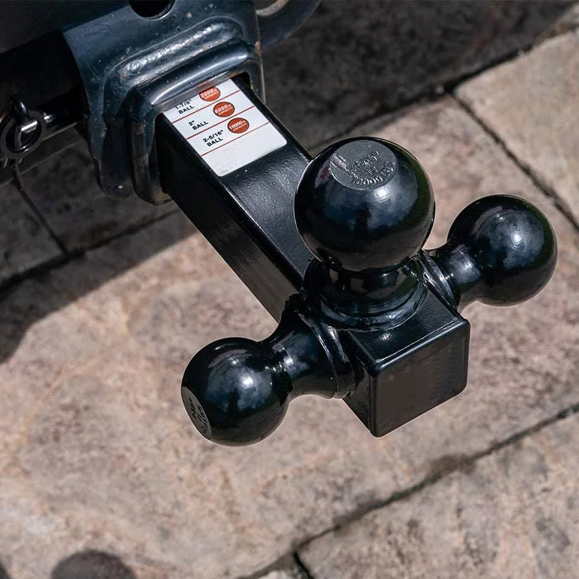 Black Steel Tri-Ball Trailer Hitch Mount H88052