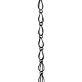 Aluminum Teardrop Rain Chain 8-1/2-ft Length Black M300