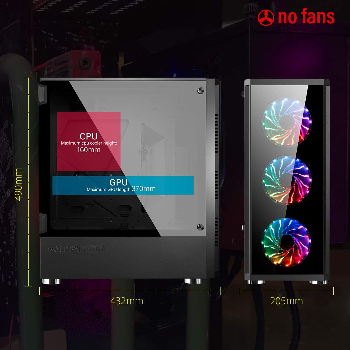 ATX Gaming PC Case with Side Window D77765
