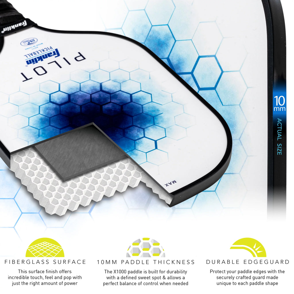 Blue Polypropylene Core Pickleball Paddle P314592