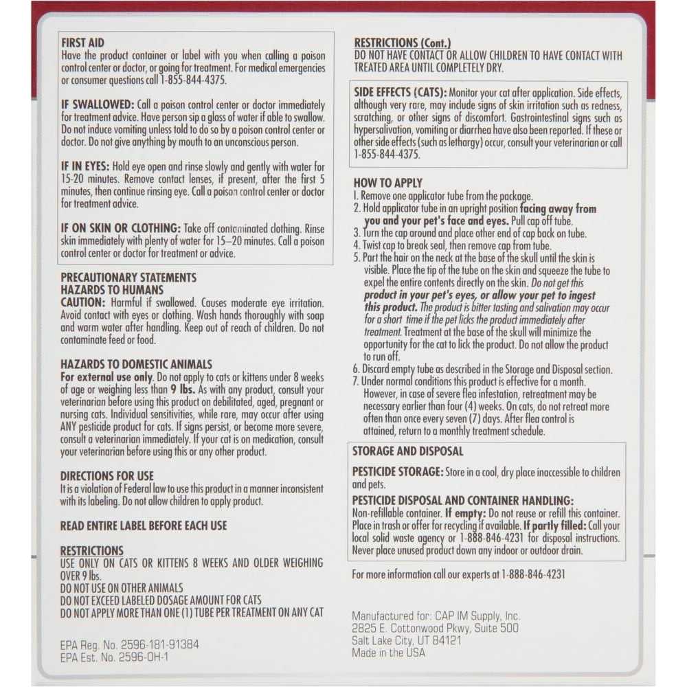 Flea Protection for Large Cats N730