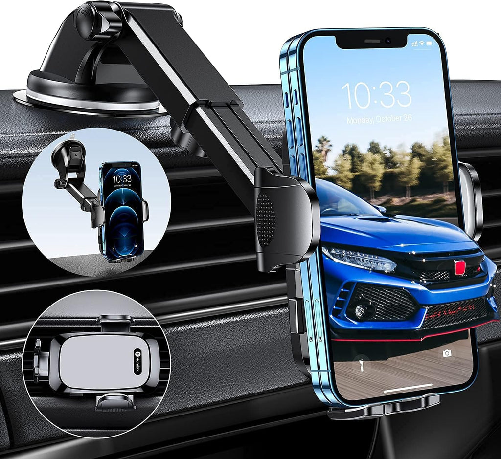 Grey Suction Cup Car Phone Holder Mount W8408
