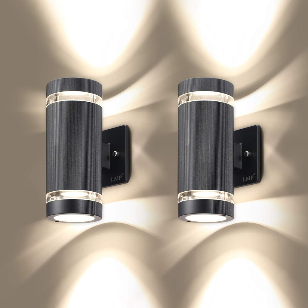 2 Pack Aluminum Waterproof LED Outdoor Wall Lights U473589