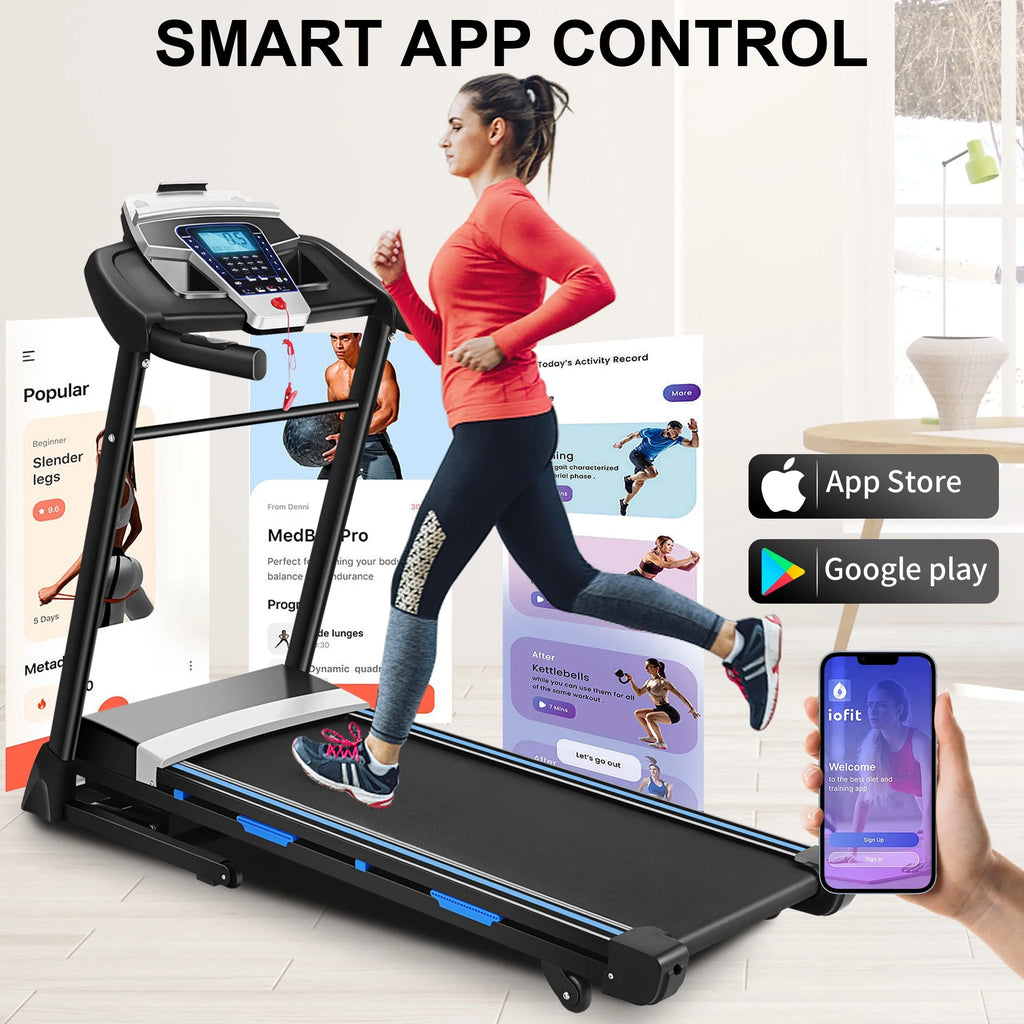 17'' Folding Treadmill with 15-Level Auto Incline, 3.25HP Motor, Black R99344