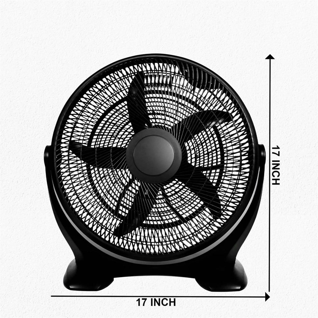 14 Inch 3-Speed Plastic Floor Fan, Black L933