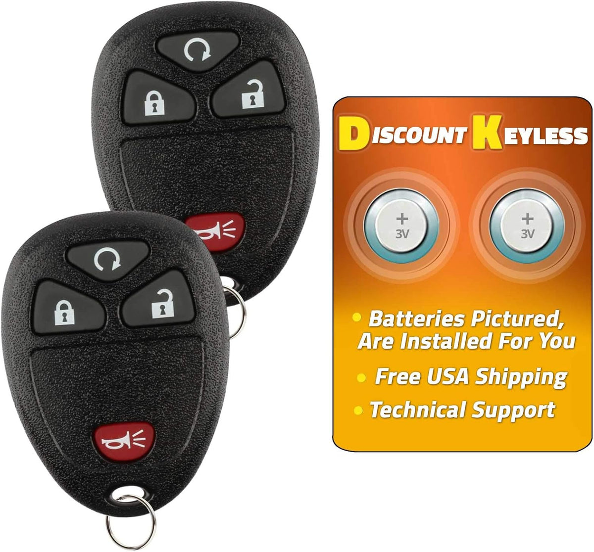 Keyless Entry Remote Key Fob 2 Pack P225
