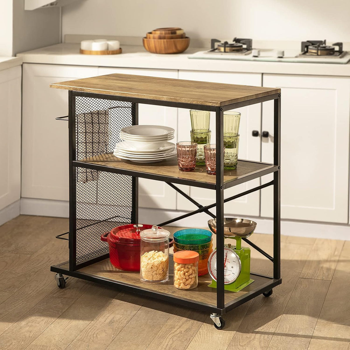 Wood Metal Serving Cart Y22227