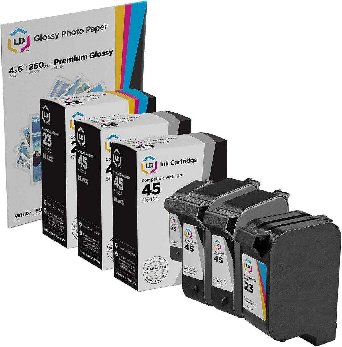 Remanufactured Ink Cartridge 2 Black 1 Tri-Color 3-Pack R806