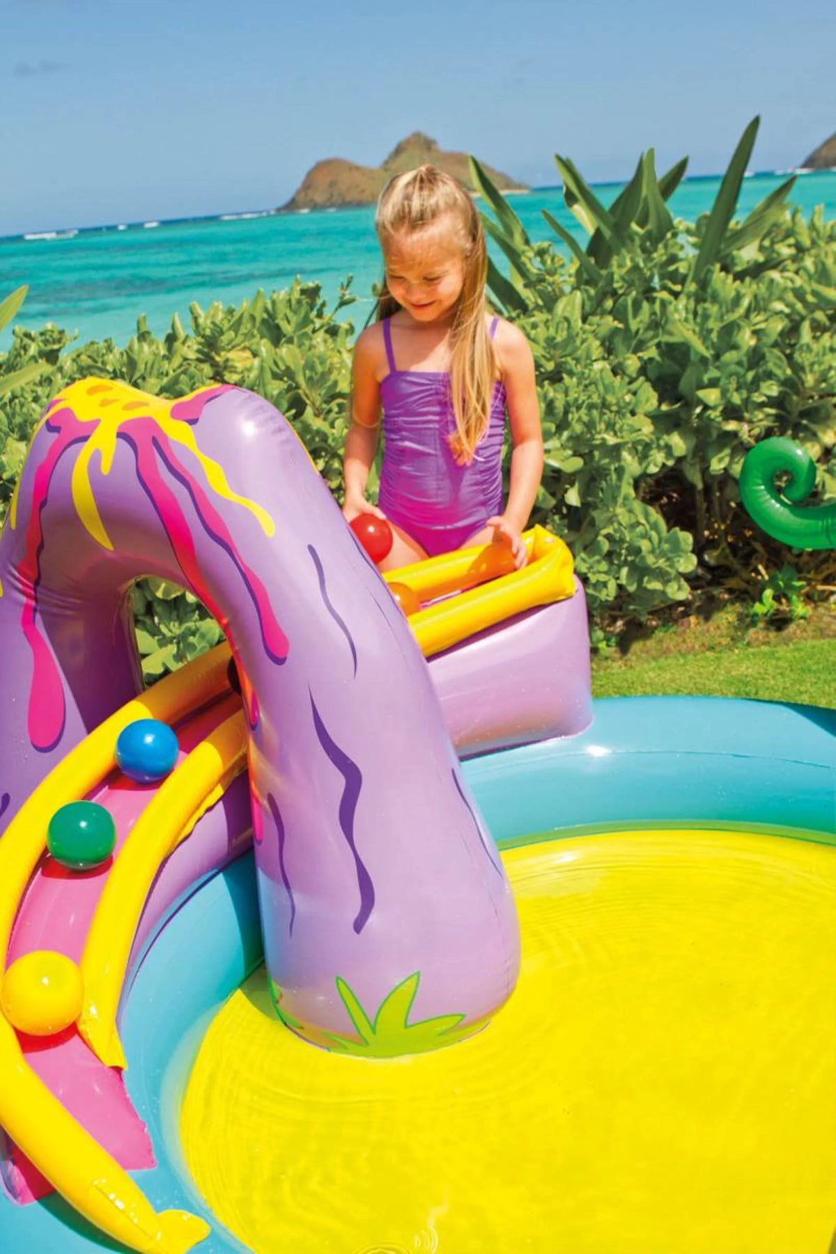 11ft x 7.5ft x 44in Inflatable Kiddie Swimming Pool N474450