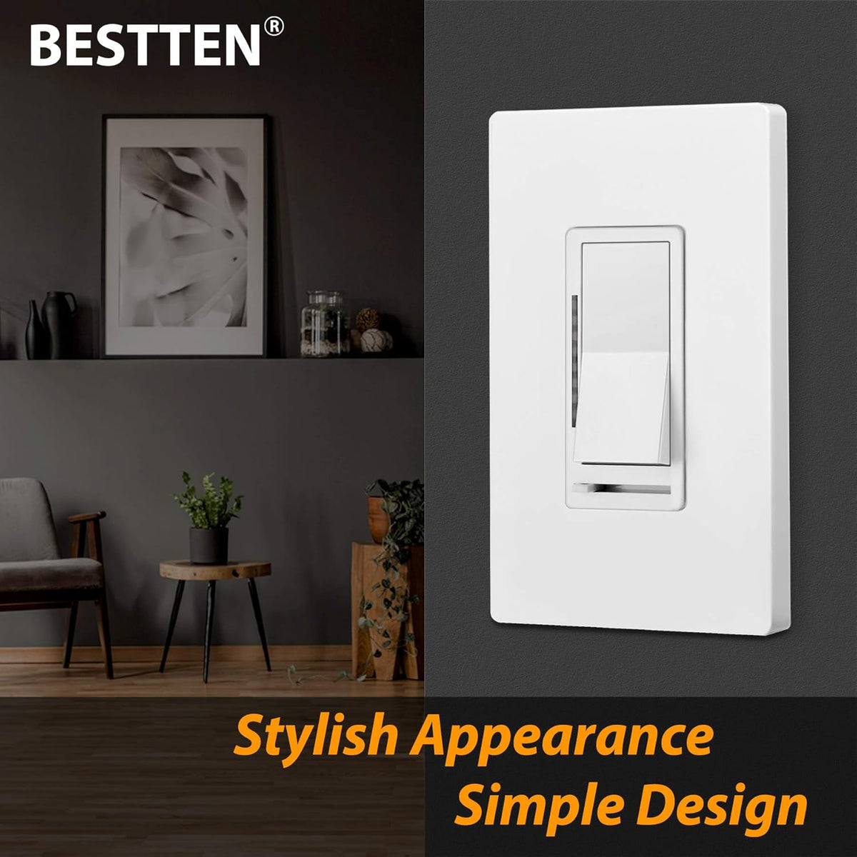 5 Pack Digital Dimmer Switch with Wallplate, White K330