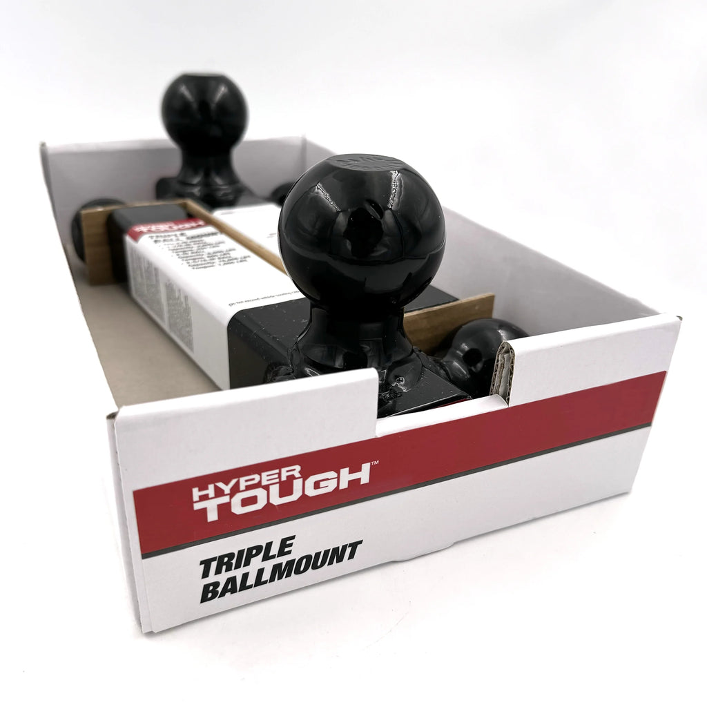 Black Steel Tri-Ball Trailer Hitch Mount H88052