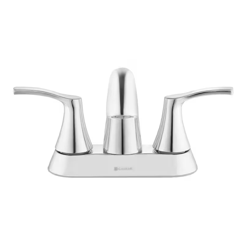 Centerset Double-Handle High-Arc Bathroom Faucet in Chrome Z657