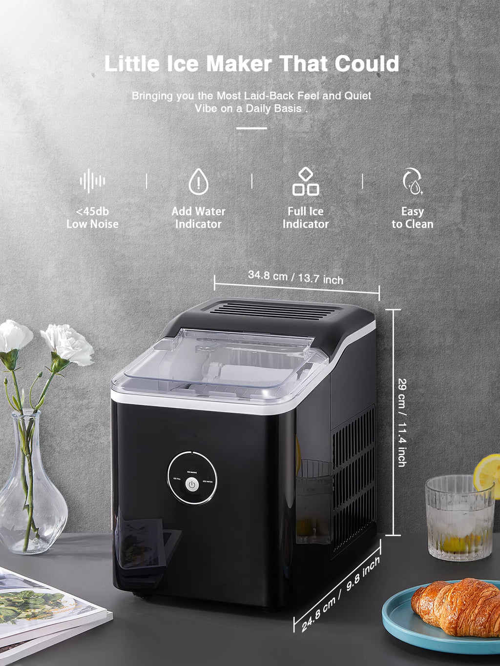 Countertop Ice Maker 9 Bullet Ice Black V291