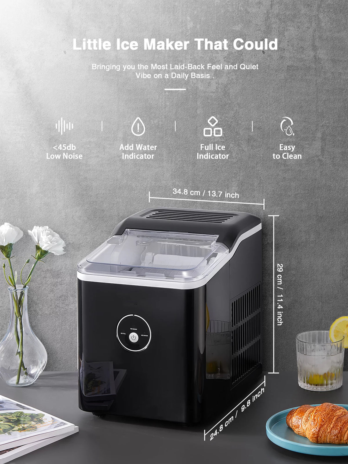Countertop Ice Maker 9 Bullet Ice Black V291