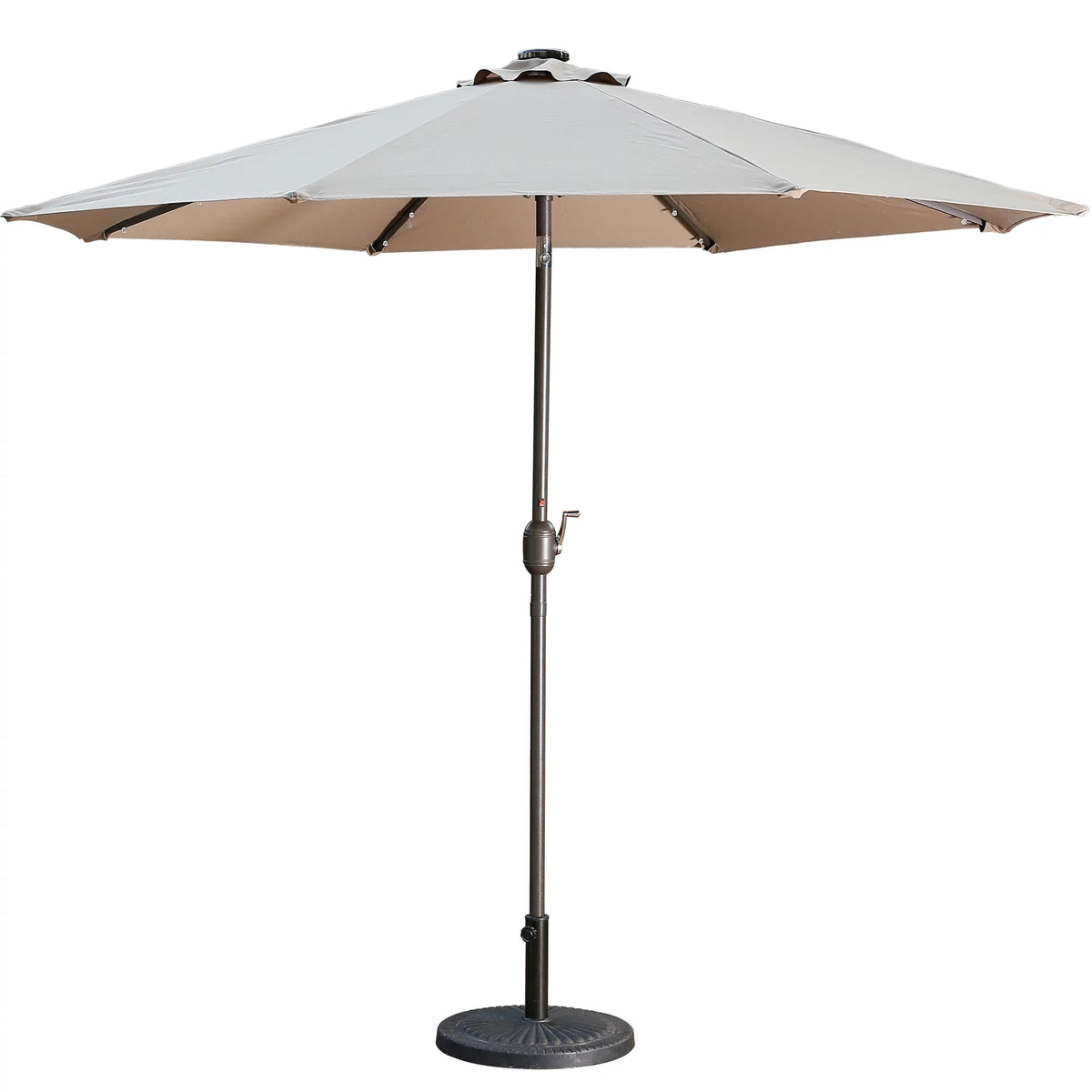 9ft LED Solar Patio Umbrella with Tilt and Crank B33834