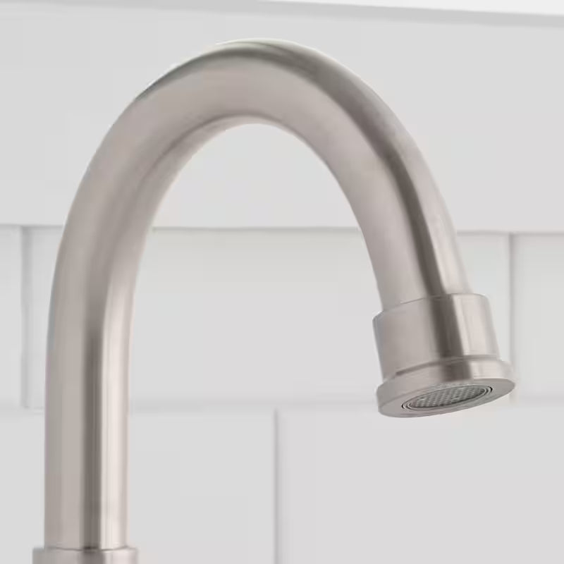 8 in. Widespread Double-Handle High-Arc Bathroom Faucet in Brushed Nickel B383
