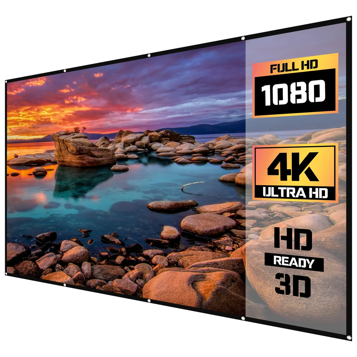 White Indoor/Outdoor Folding Projector Screen H3576