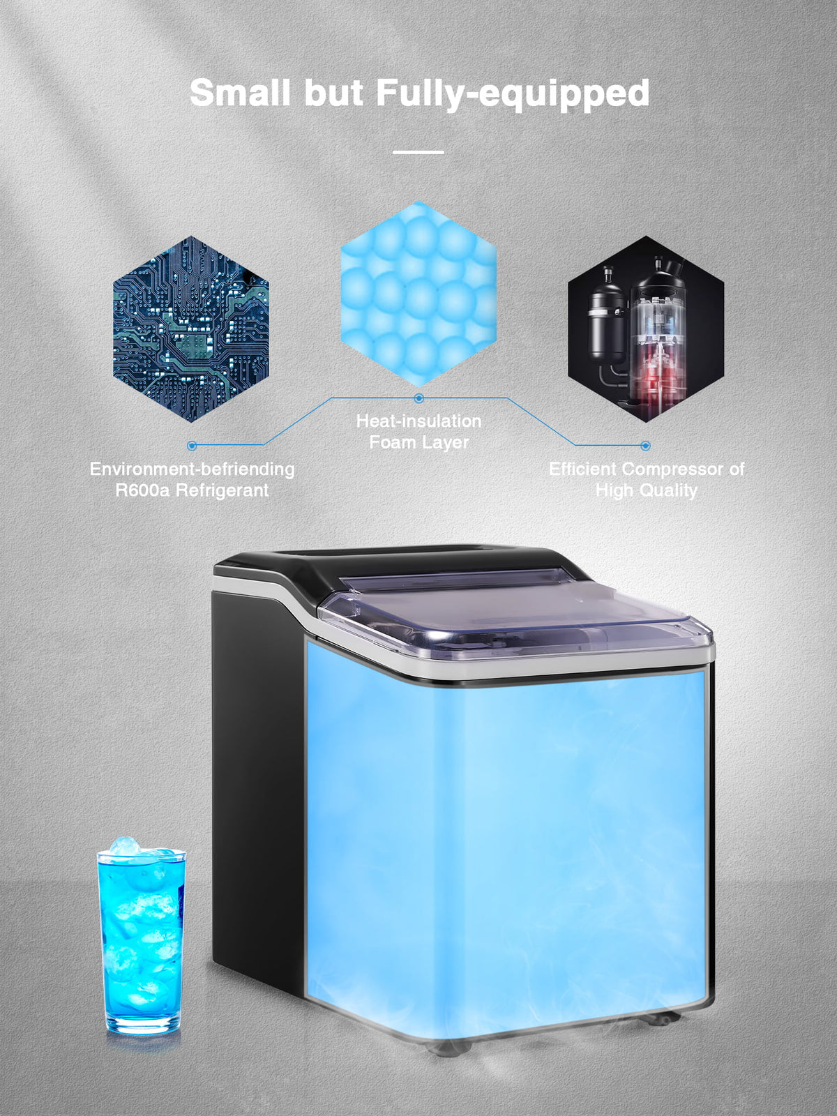 Countertop Ice Maker 9 Bullet Ice Black V291