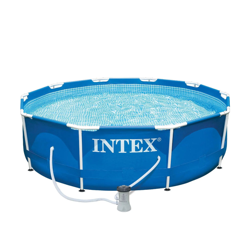 10ft x 30in Metal Frame Above Ground Swimming Pool Set with Filter Pump O456661
