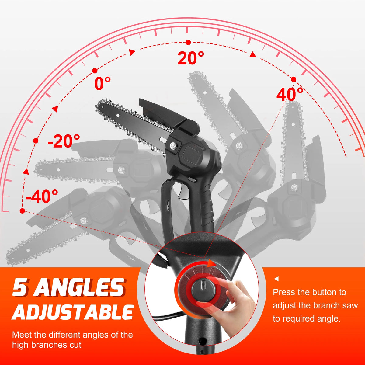 2-in-1 Cordless Pole Saw with 2pcs Batteries Y95783