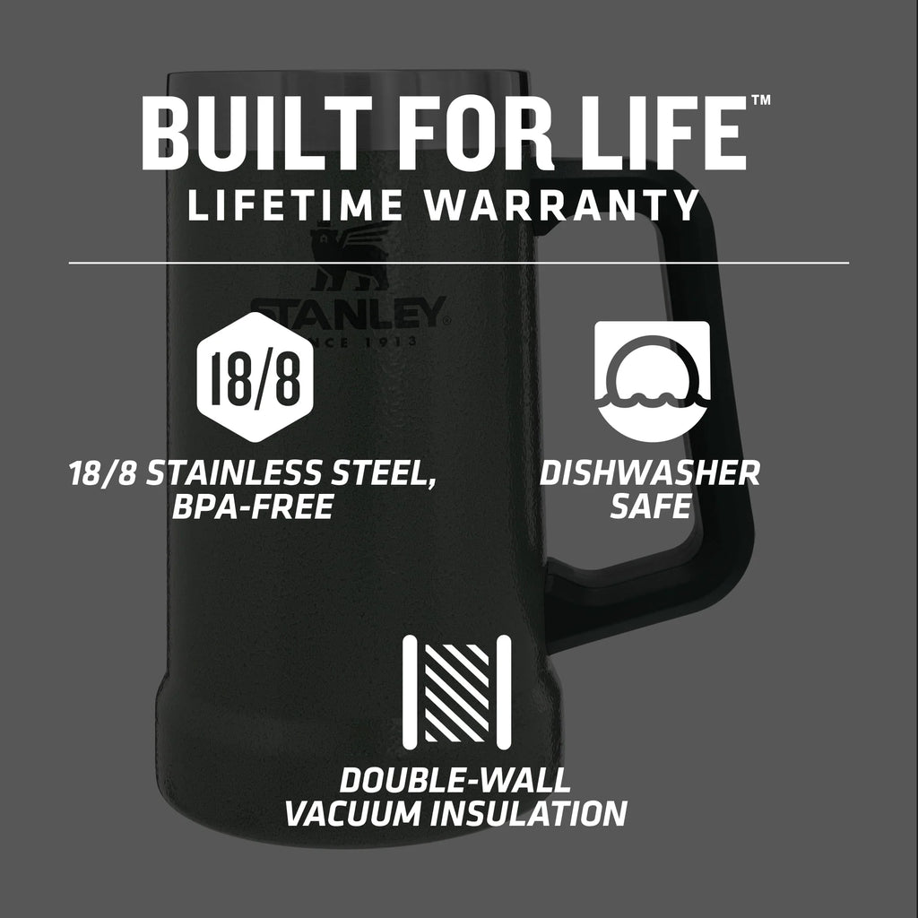 Vacuum Insulated Stainless Steel Beer Mug, 24 oz T7624