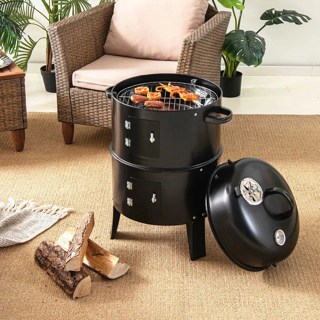 Charcoal Smoker Grill with Detachable 2 Layer C416