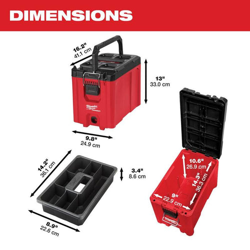 10 in. Compact Portable Tool Box with Adjustable Dividers Y97944