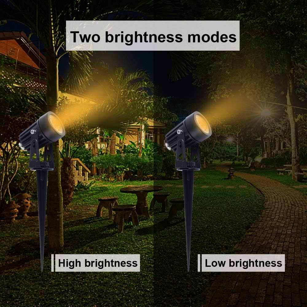 Solar Spotlights IP65 Waterproof 4 Warm White Landscape Lights V257773