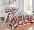 Oversize Reversible Quilt Set Cal King Size Bed Cover K283