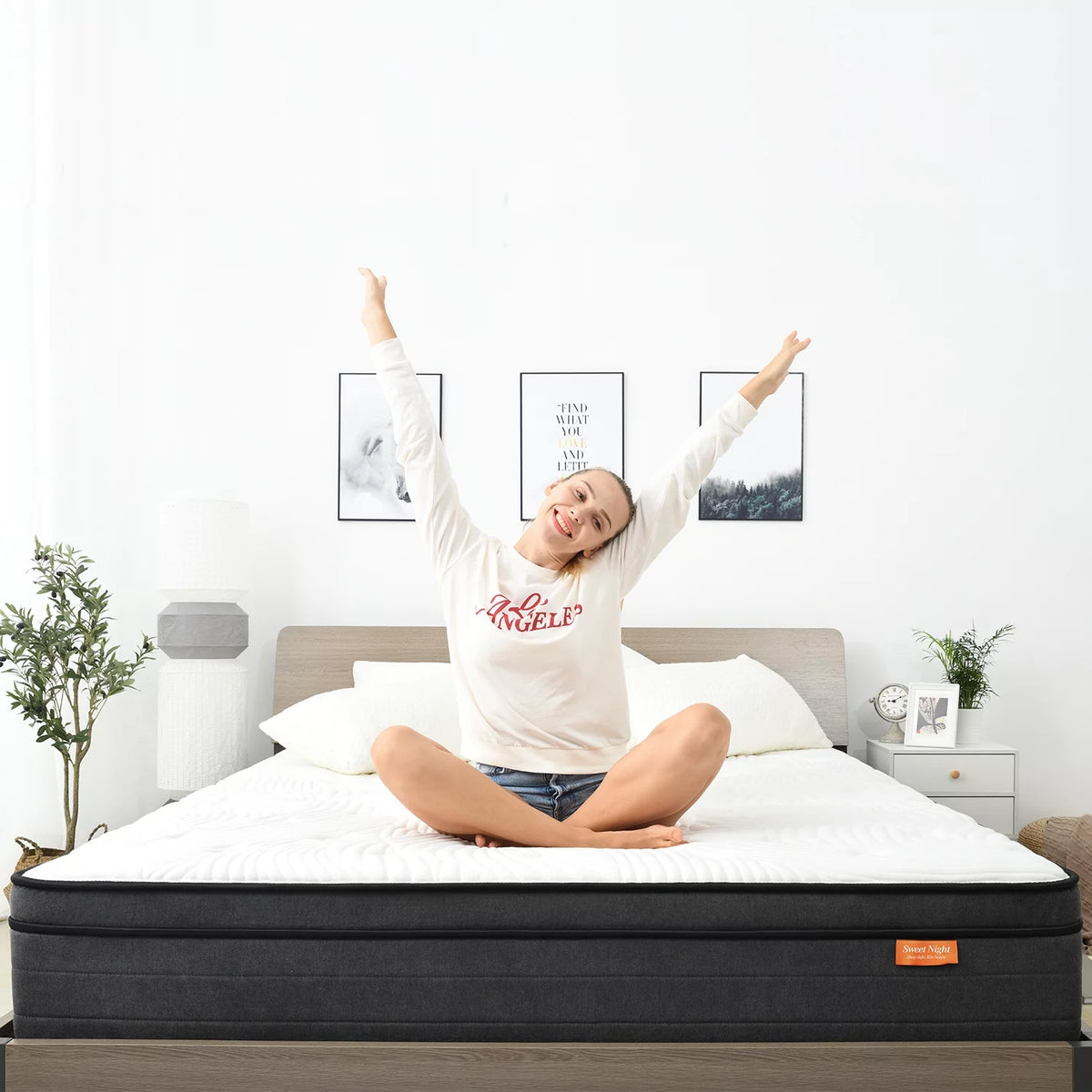 10 Gel Memory Foam Hybrid Mattress Queen Size Z399452