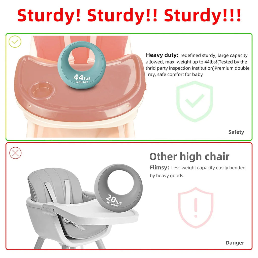 4-in-1 Baby High Chair Portable Dining Chair Pink K635