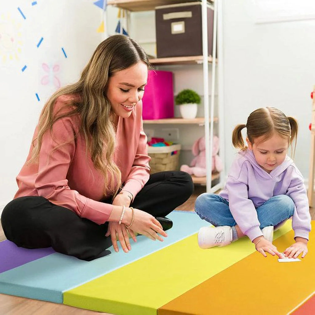3' x 6' Kids Gymnastics Mat with Carrying Handles C942766