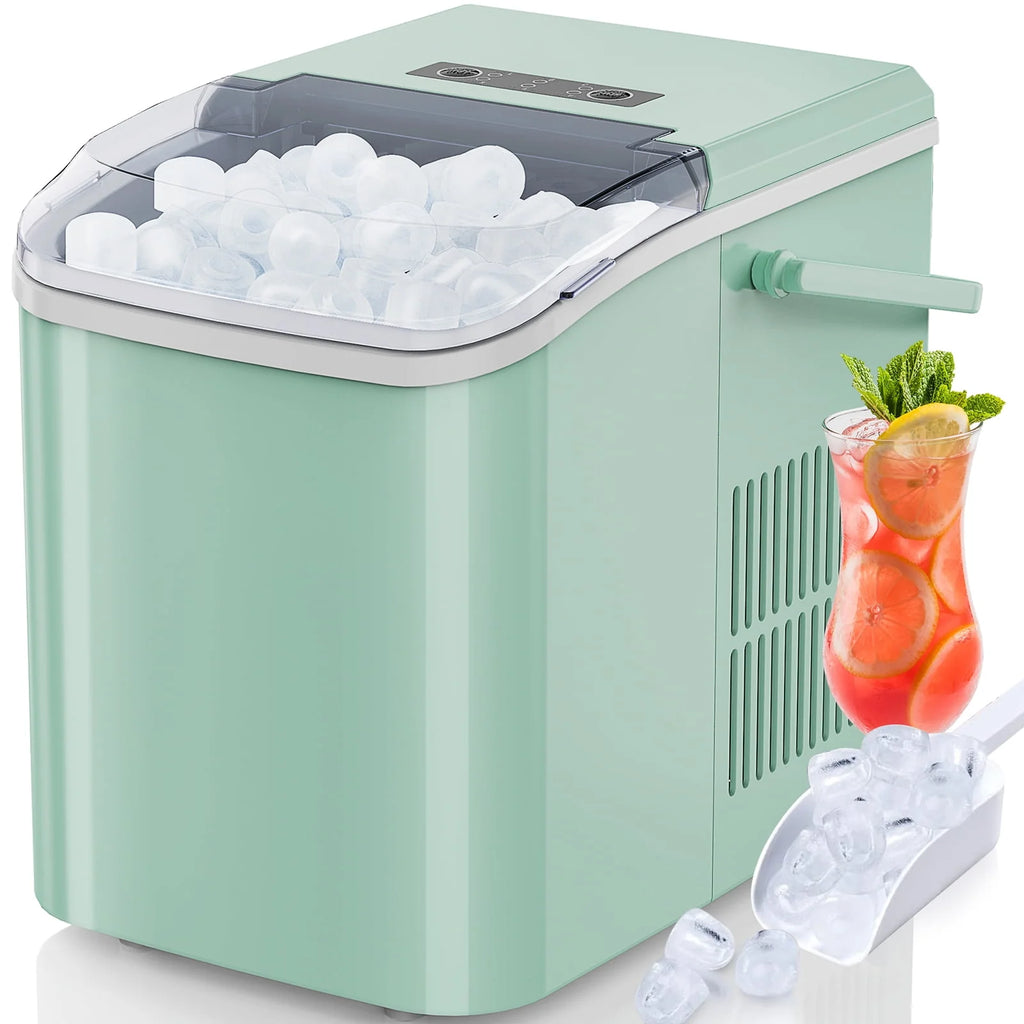 Black Portable Countertop Ice Maker with Handle and Ice Scoop X900815