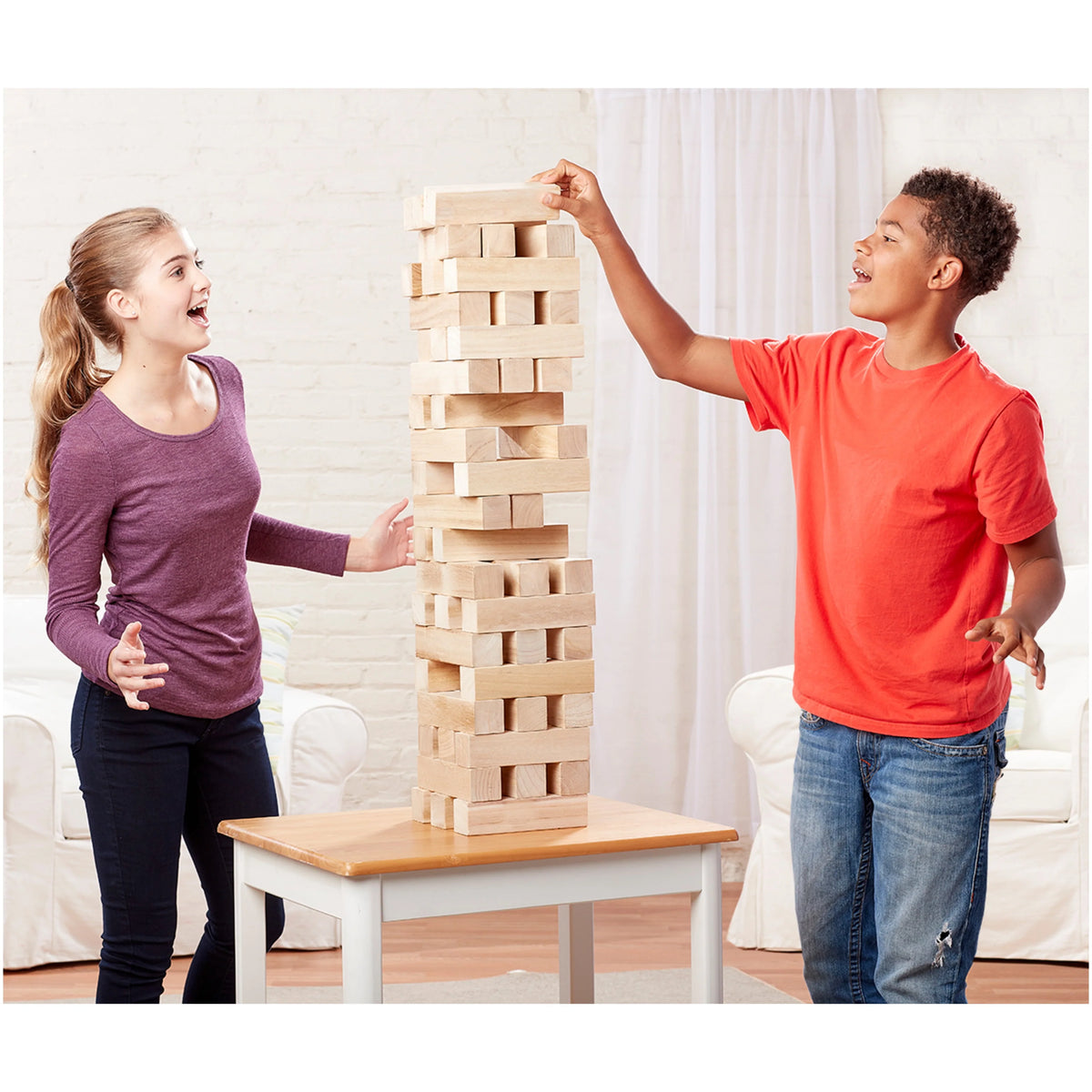 Wood Blocks Jumbling Tower Party Game K39878