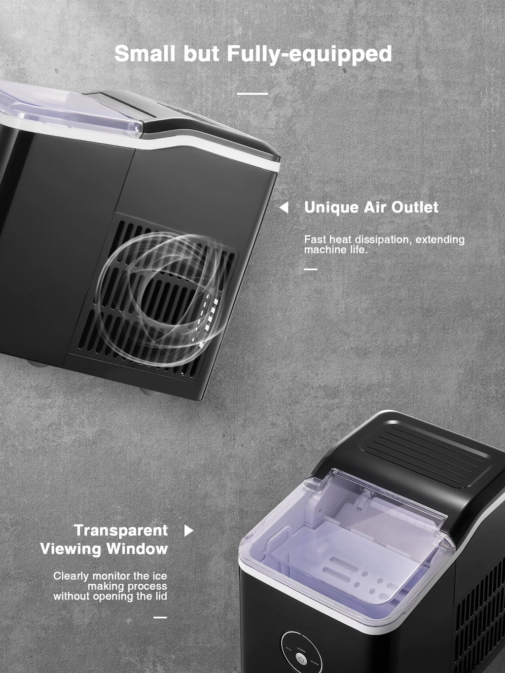 Countertop Ice Maker 9 Bullet Ice Black V291