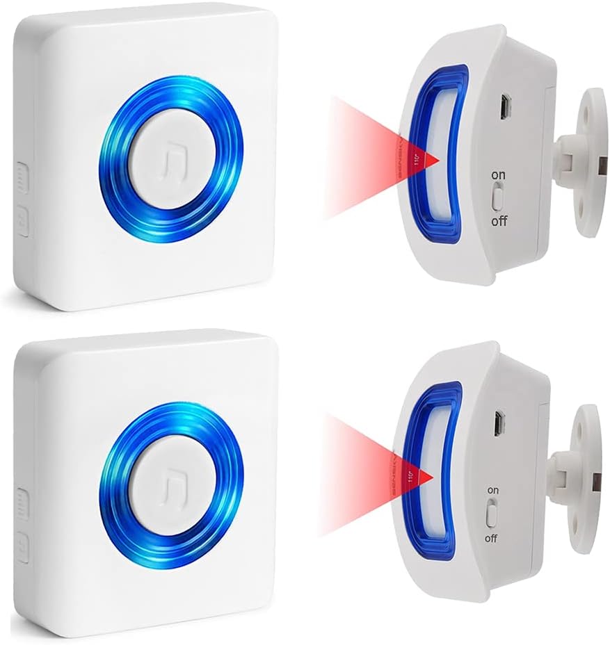 Wireless Caregiver Pager Indoor Motion Sensor Alert Pack of 2 E481115