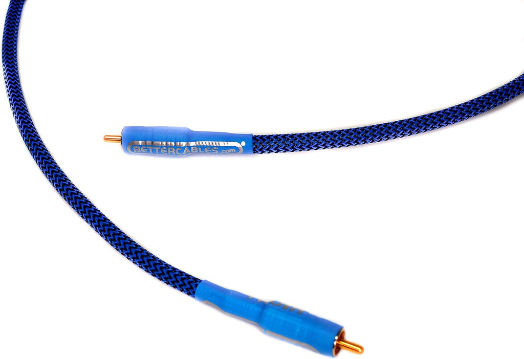 Blue Silver Copper Hybrid Low-Capacitance Coaxial Cable 6 Feet U95236