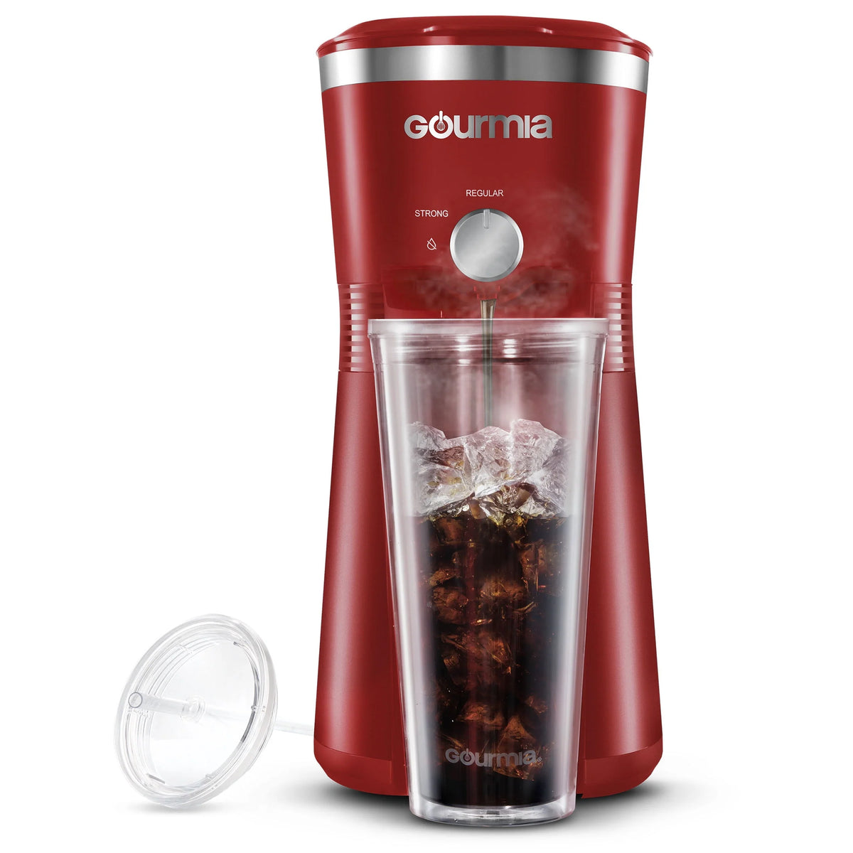 Red Iced Coffee Maker with 25 fl oz Tumbler O388