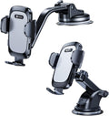 Grey Suction Cup Car Phone Holder Mount W8408