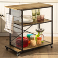 Wood Metal Serving Cart Y22227