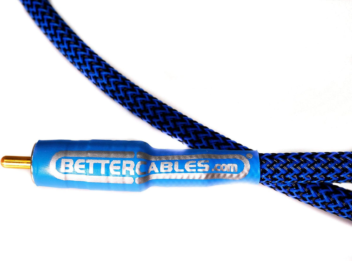 Blue Silver Copper Hybrid Low-Capacitance Coaxial Cable 6 Feet U95236