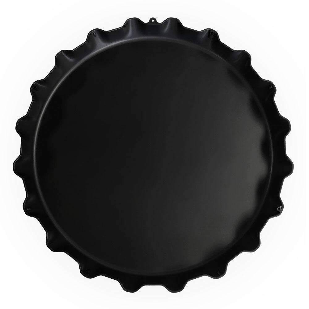 Bottle Cap Wall Sign Black I784