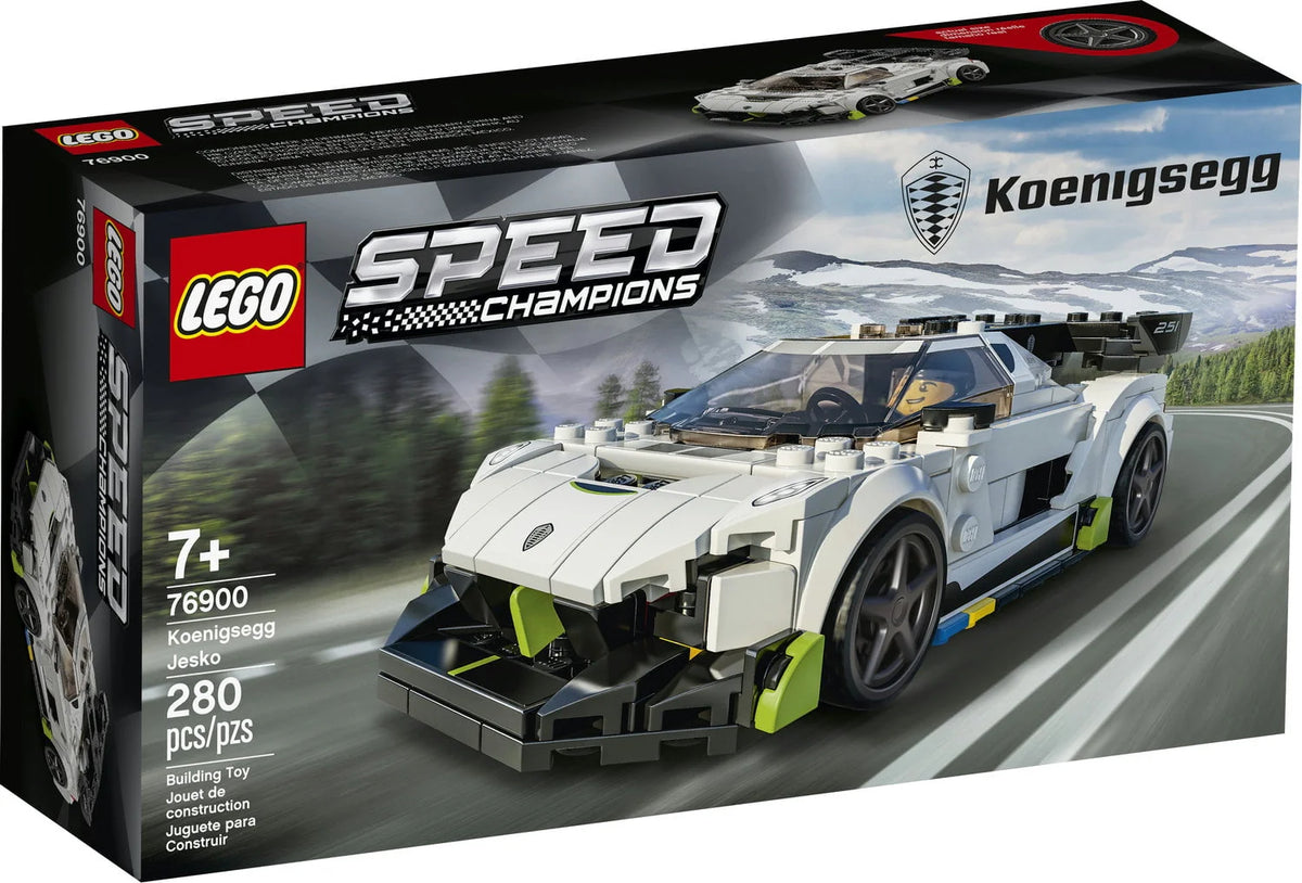 White Racing Car Building Set L322978