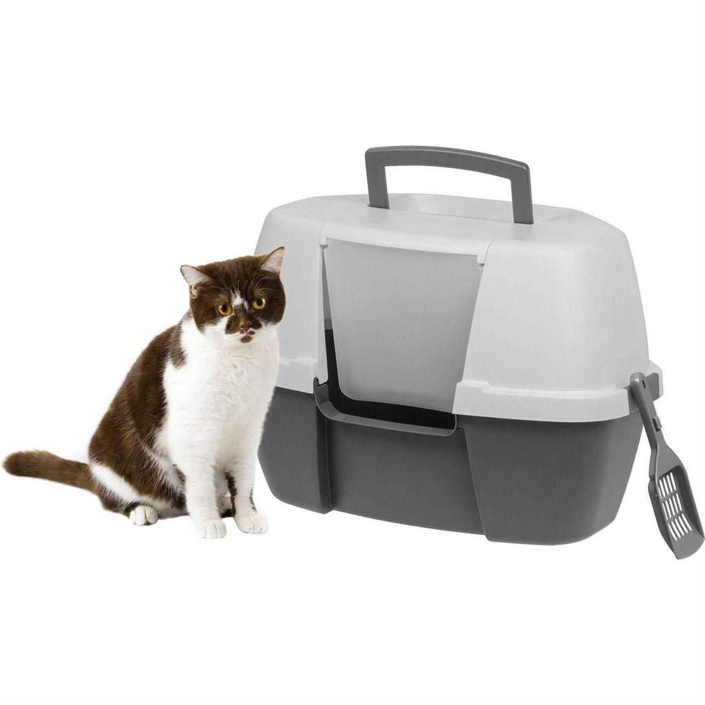 Hooded Cat Litter Box with Scoop V482837