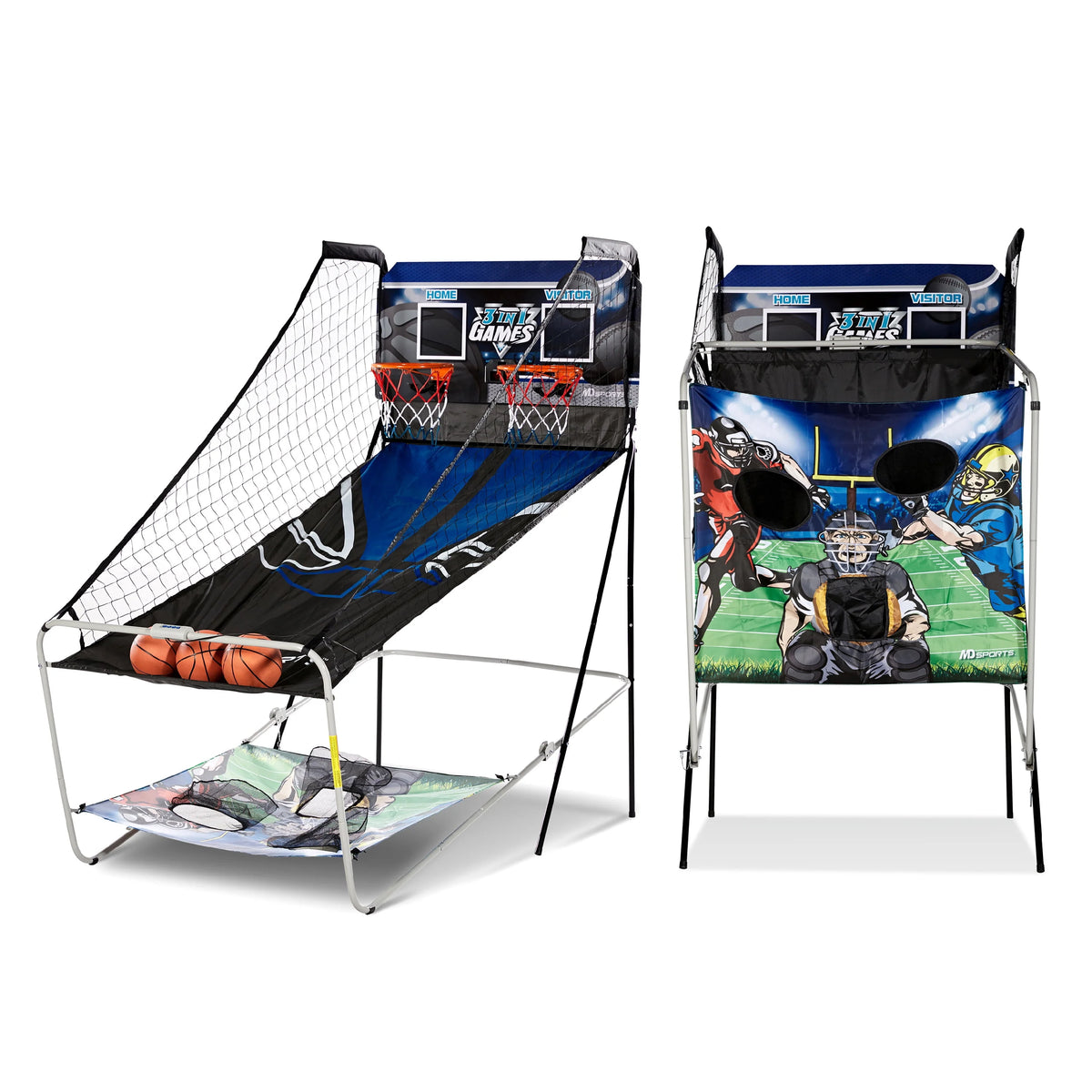 3 in 1 Basketball Football Baseball Game with LED Scoring System D69147
