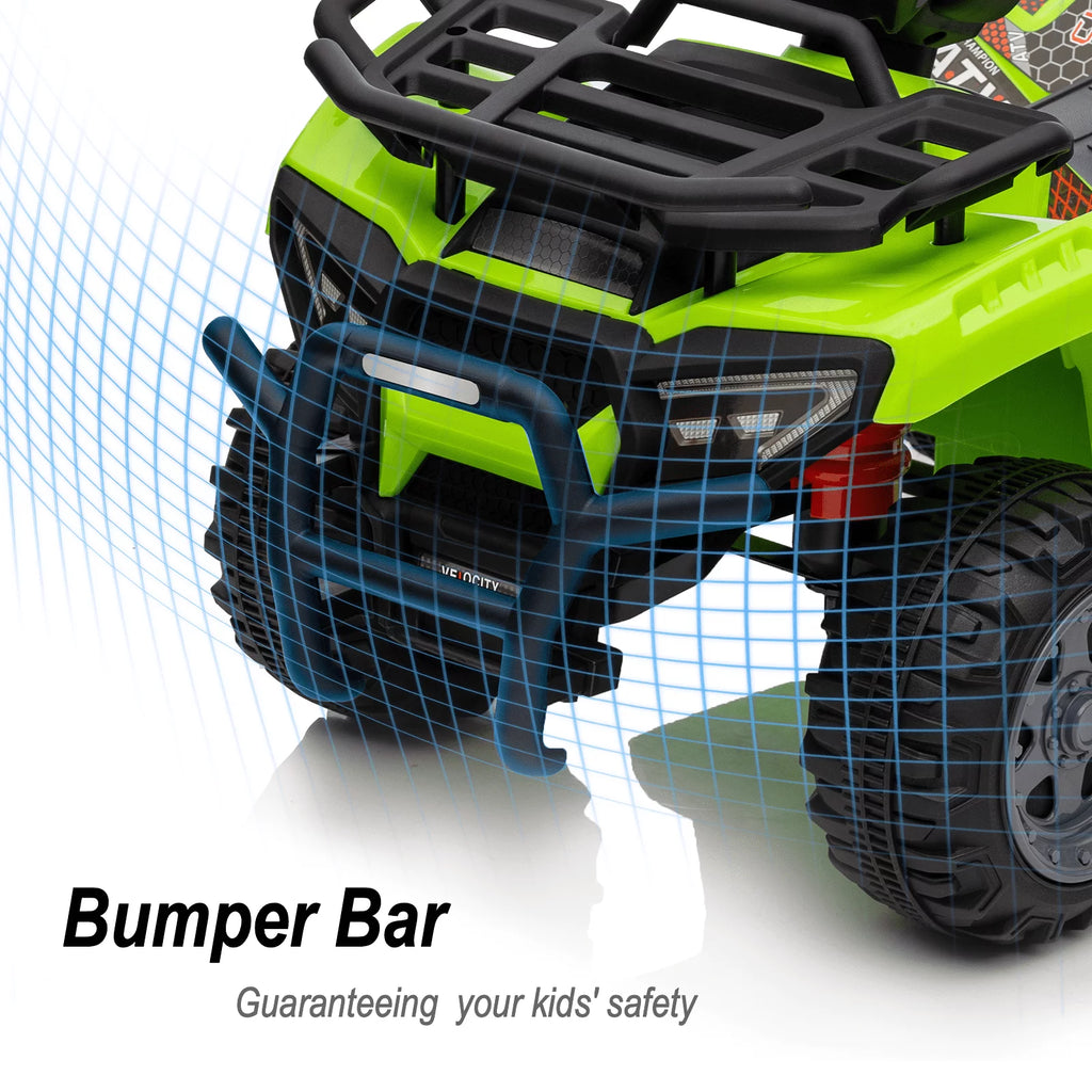 6V Ride-on Toy Kids ATV 4 Wheeler with Music Green I494