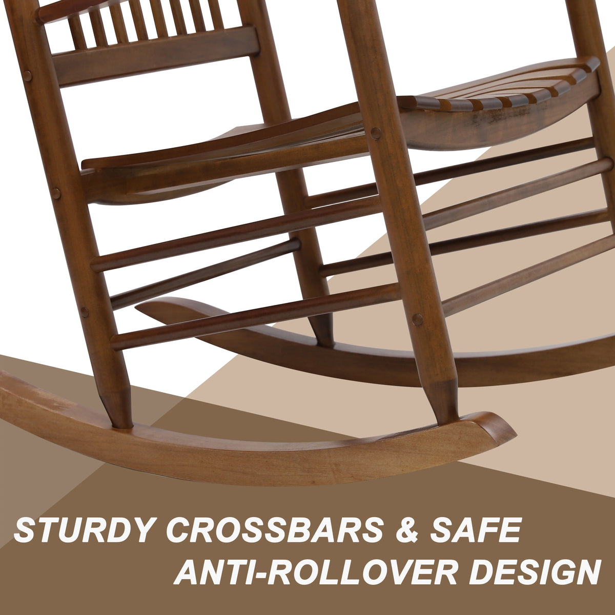 Black Wood Rocking Chair Set of 3 K68599